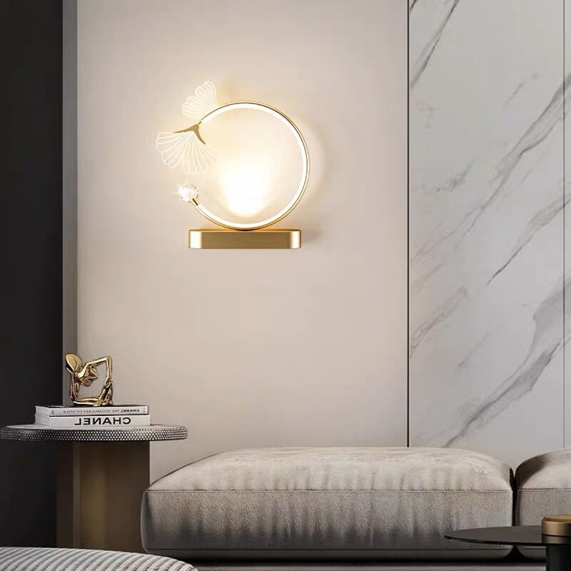 Round Flower Iron Aluminum Wall Lamp