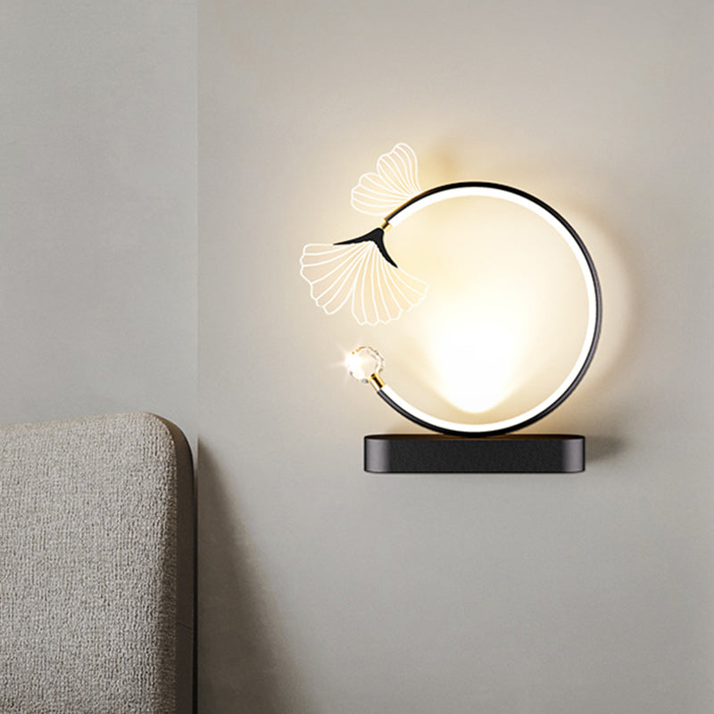 Round Flower Iron Aluminum Wall Lamp