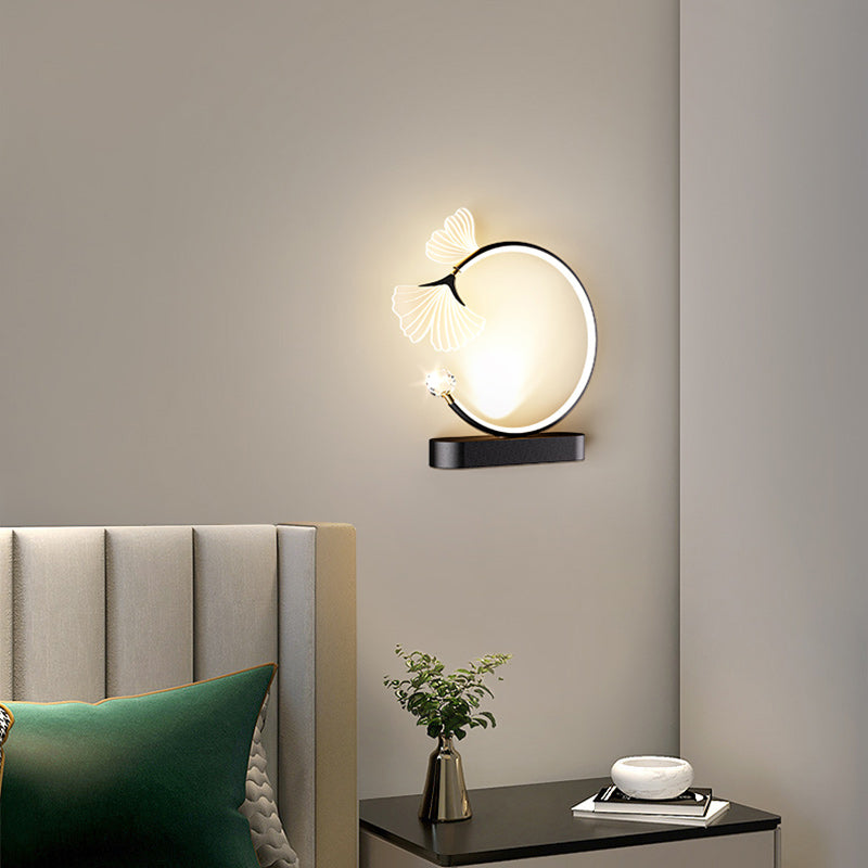 Round Flower Iron Aluminum Wall Lamp