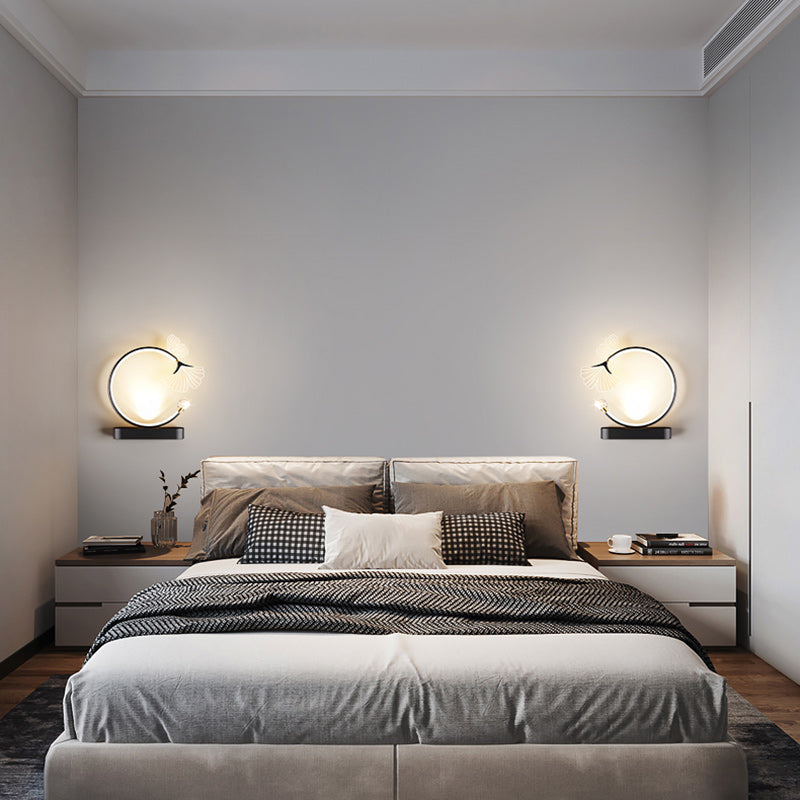 Round Flower Iron Aluminum Wall Lamp