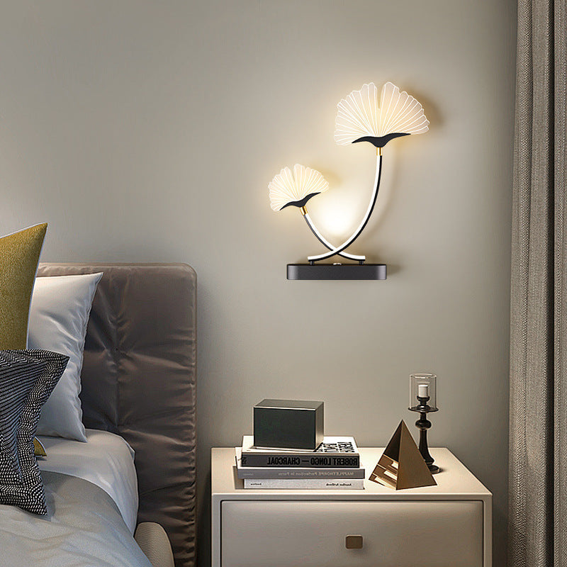 Double Flower Iron Aluminum Wall Lamp
