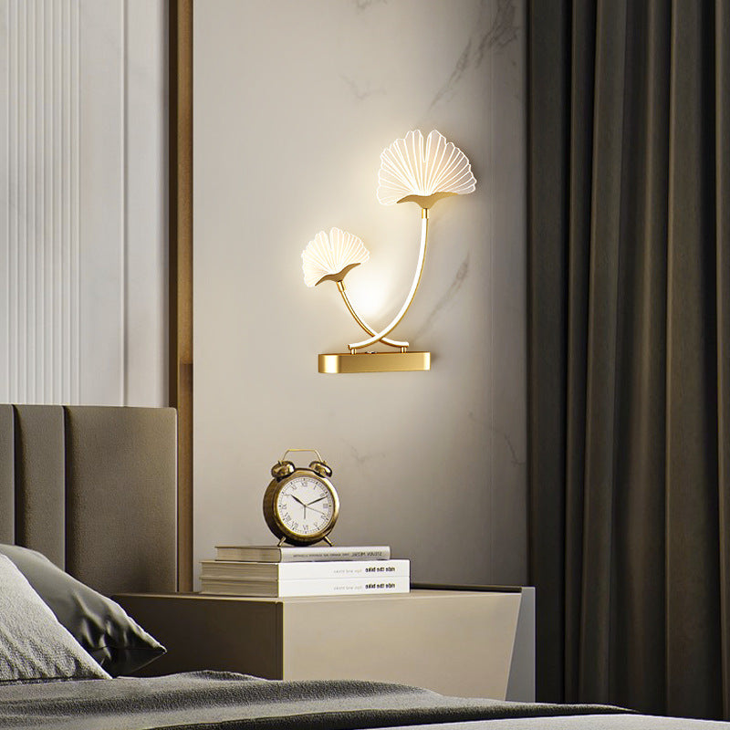 Double Flower Iron Aluminum Wall Lamp