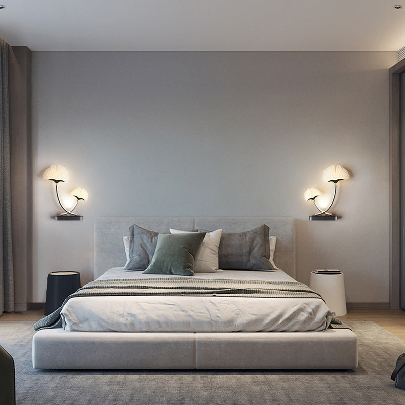 Double Flower Iron Aluminum Wall Lamp