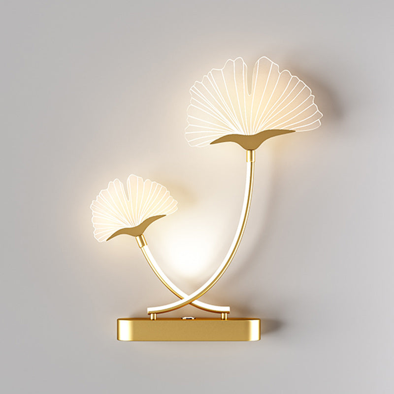 Double Flower Iron Aluminum Wall Lamp
