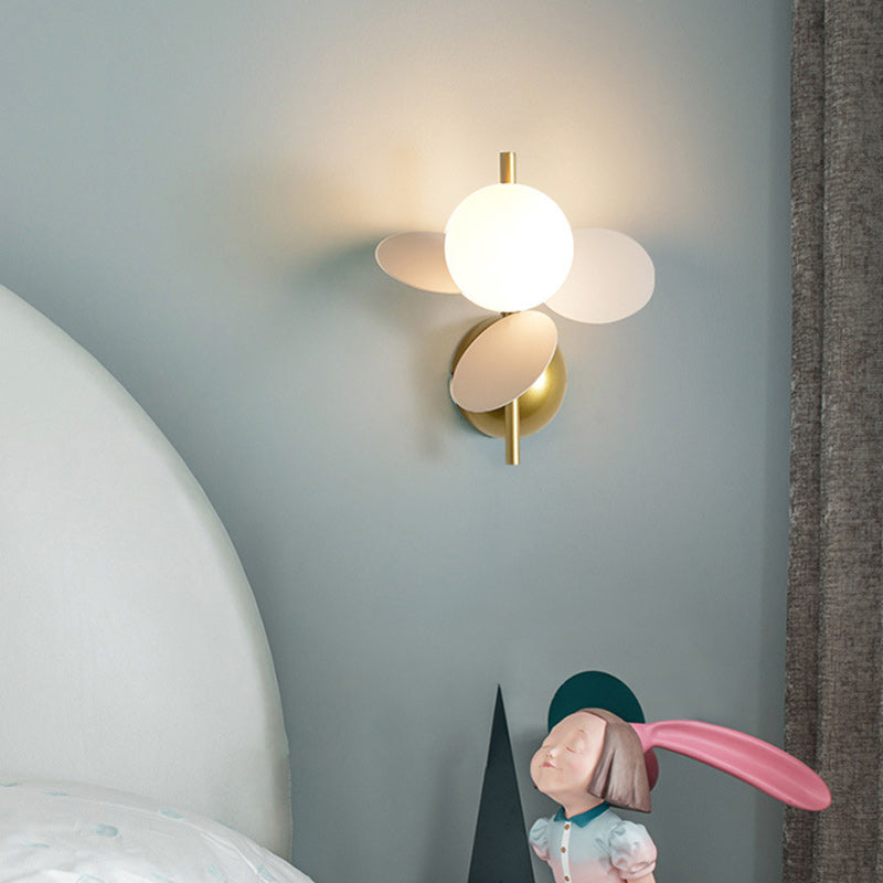Kids Macaron Round Iron Wall Lamp