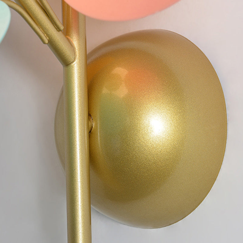 Kids Macaron Round Iron Wall Lamp