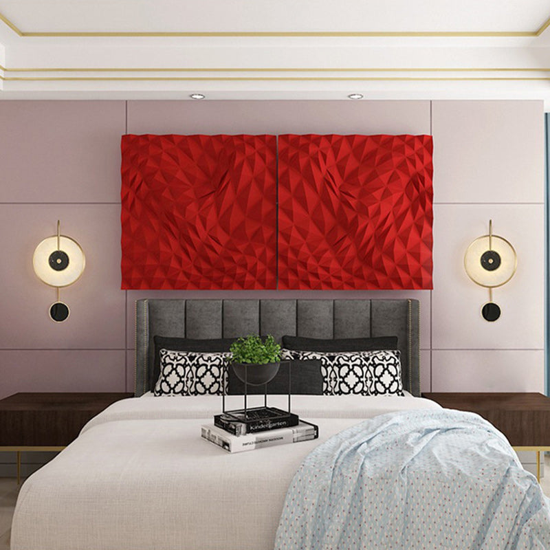 Round Iron Copper Marble Wall Lamp