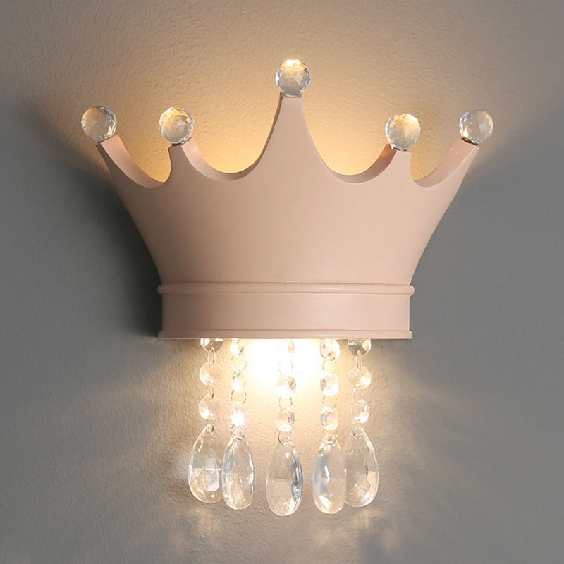 Kids Crown Semicircle Resin 2-Light Wall Lamp
