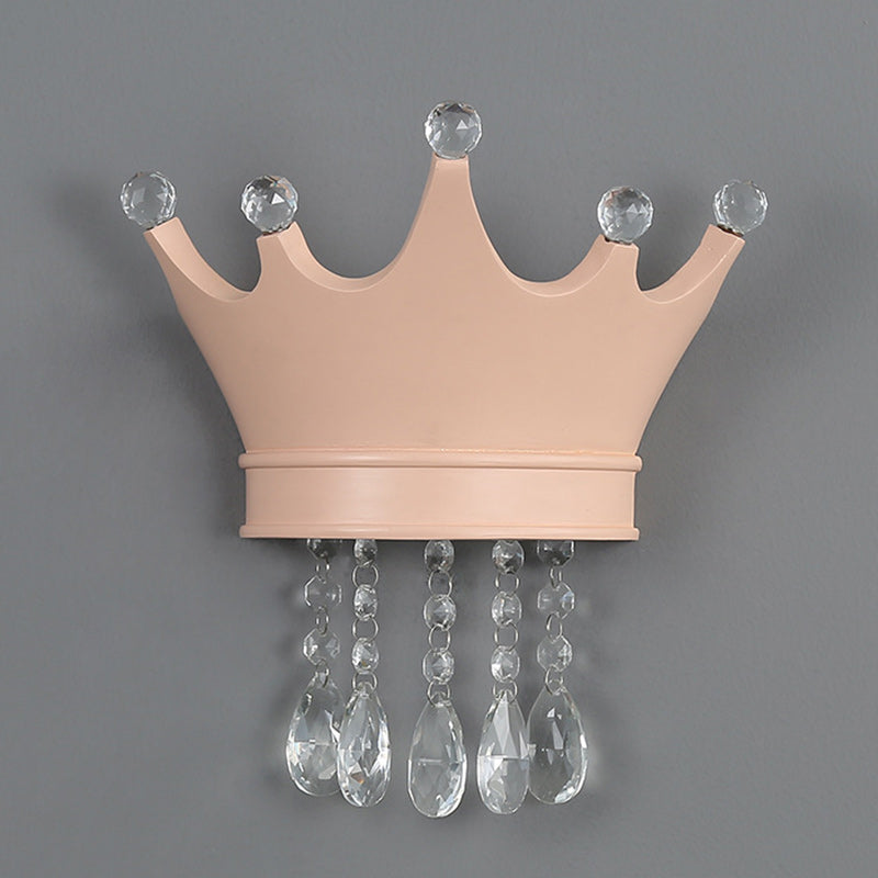 Kids Crown Semicircle Resin 2-Light Wall Lamp