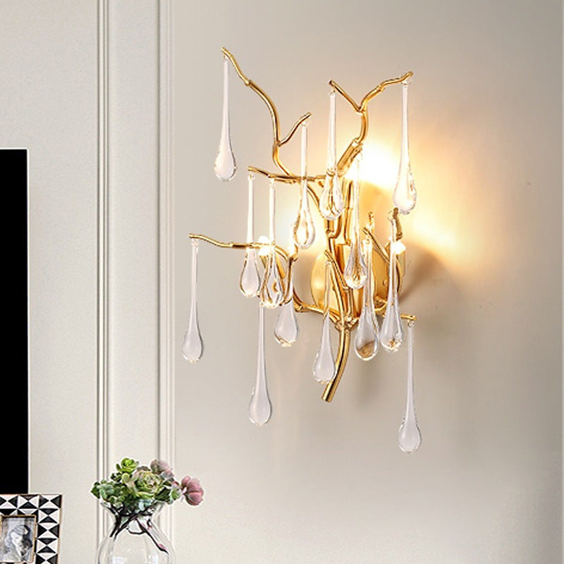 Tree Branch Colorful Water 3-Light Wall Lamp