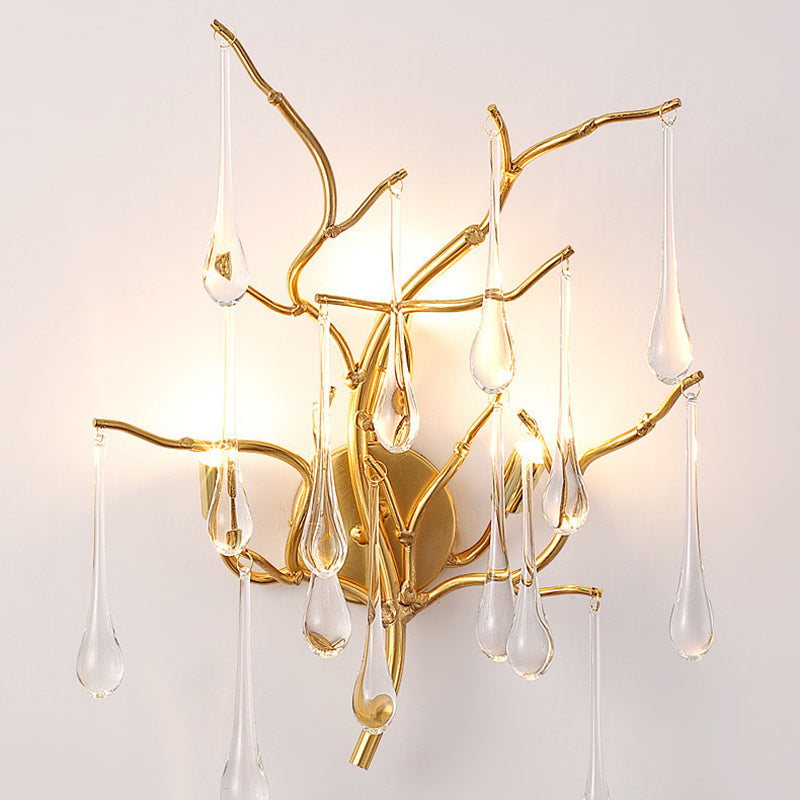 Tree Branch Colorful Water 3-Light Wall Lamp