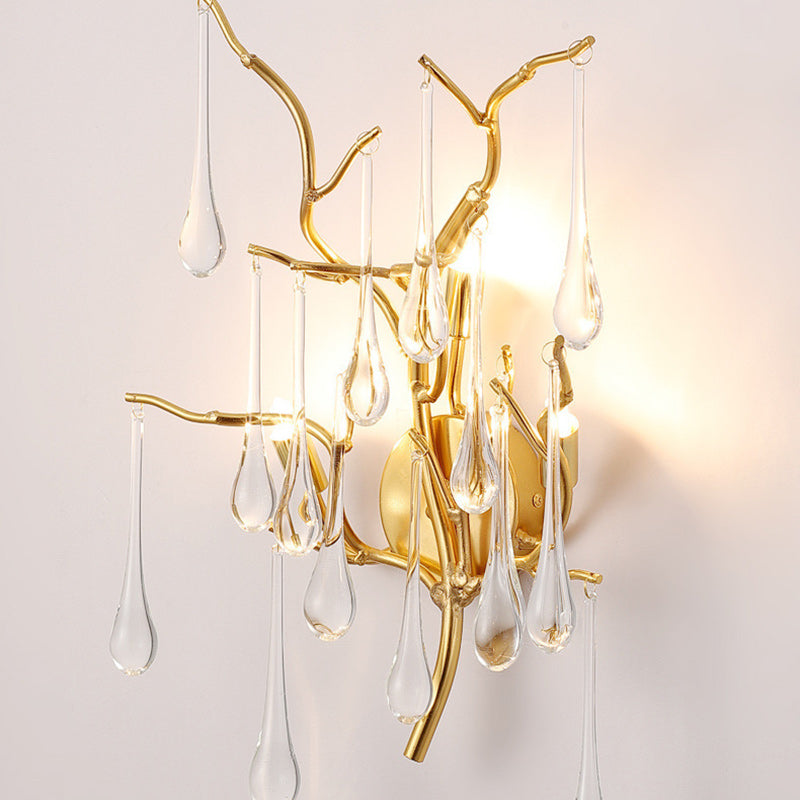 Tree Branch Colorful Water 3-Light Wall Lamp