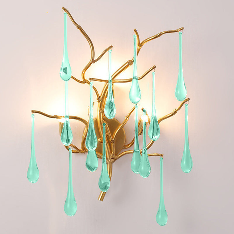 Tree Branch Colorful Water 3-Light Wall Lamp