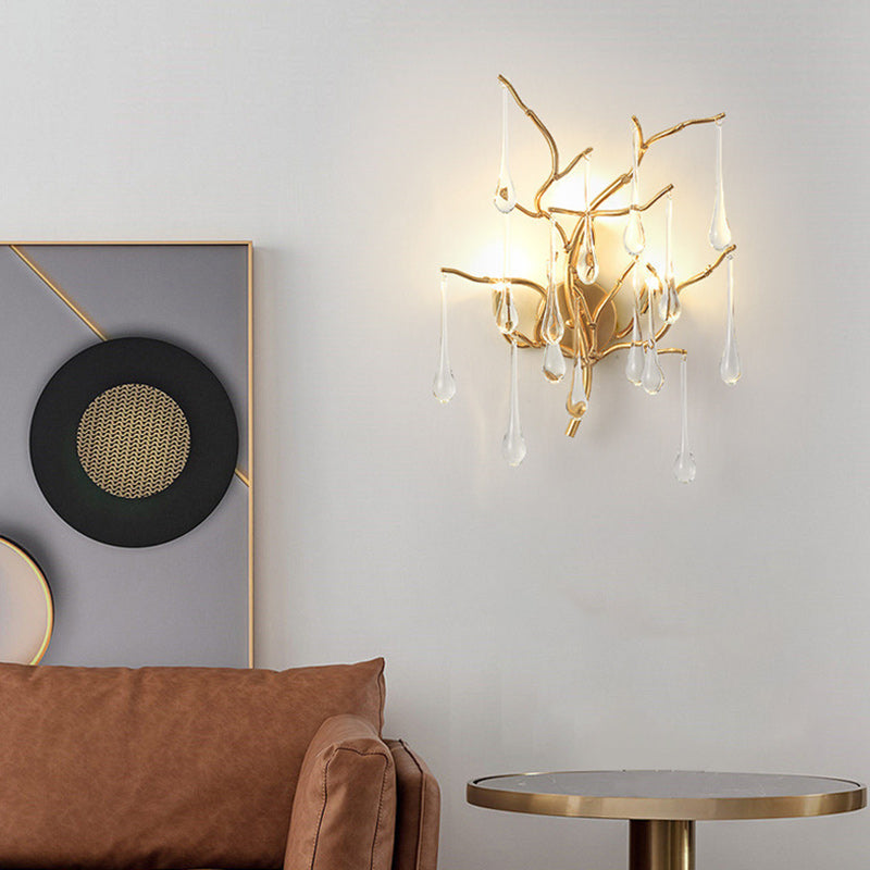 Tree Branch Colorful Water 3-Light Wall Lamp