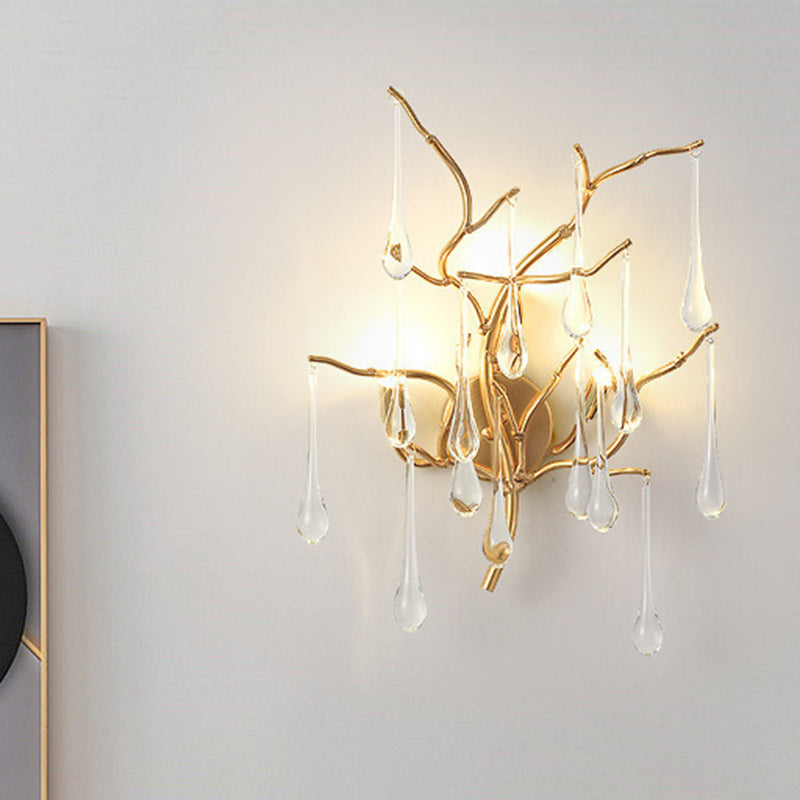 Tree Branch Colorful Water 3-Light Wall Lamp