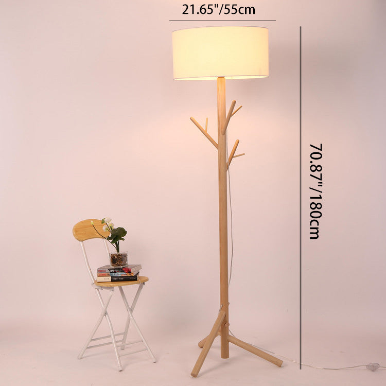 Twig Shaped Round Cylinder Floor Lamp