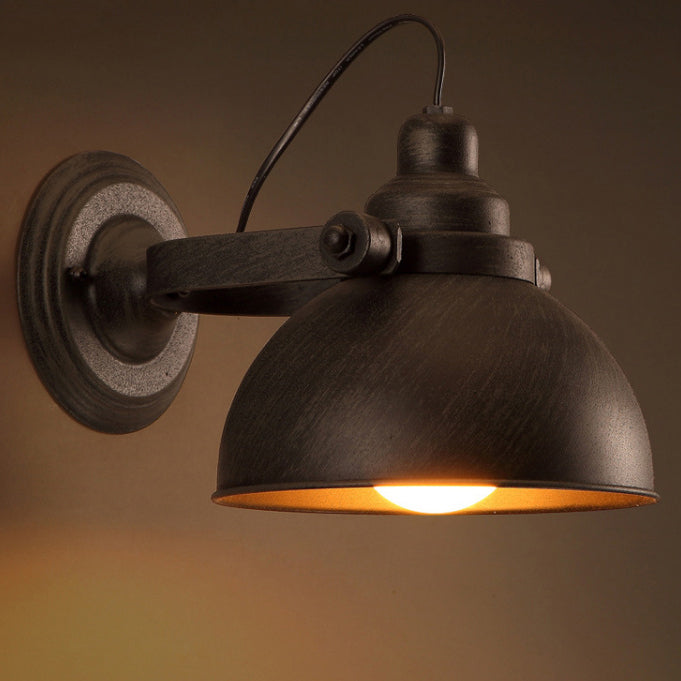 Round Semicircle Iron Living Wall Lamp