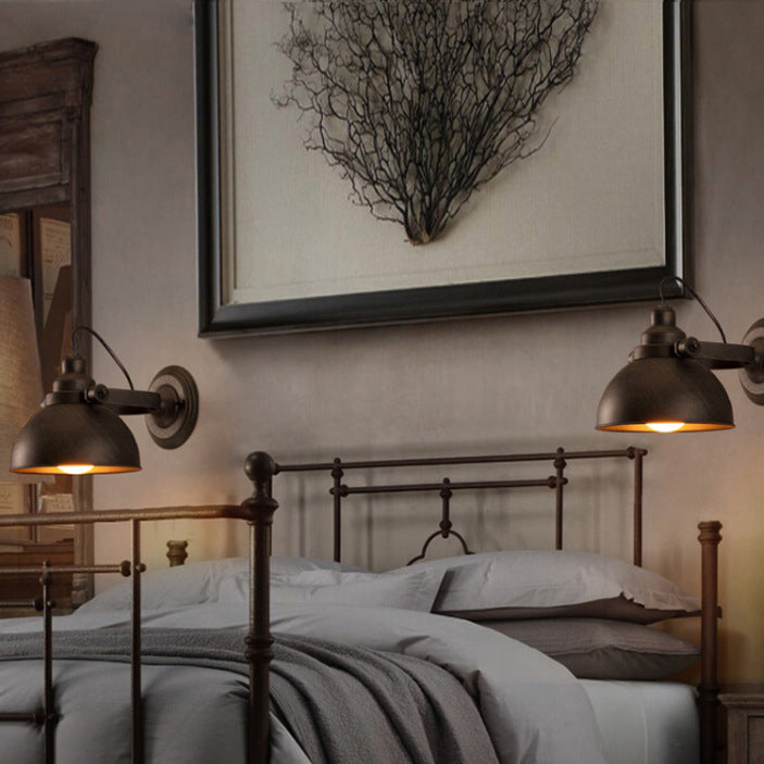 Round Semicircle Iron Living Wall Lamp