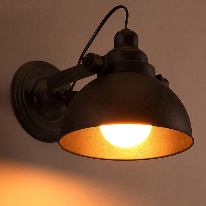 Round Semicircle Iron Living Wall Lamp