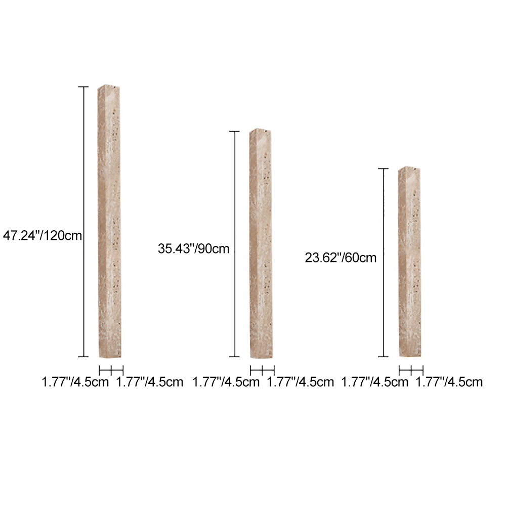 Rectangle Linear Yellow Travertine 2-Light Wall Lamp