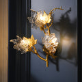 Maple Leaf Twig Aluminum 3-Light Wall Lamp