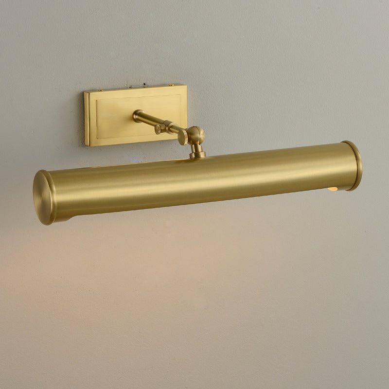 Round Cylinder Copper Bathroom 2-Light Wall Lamp
