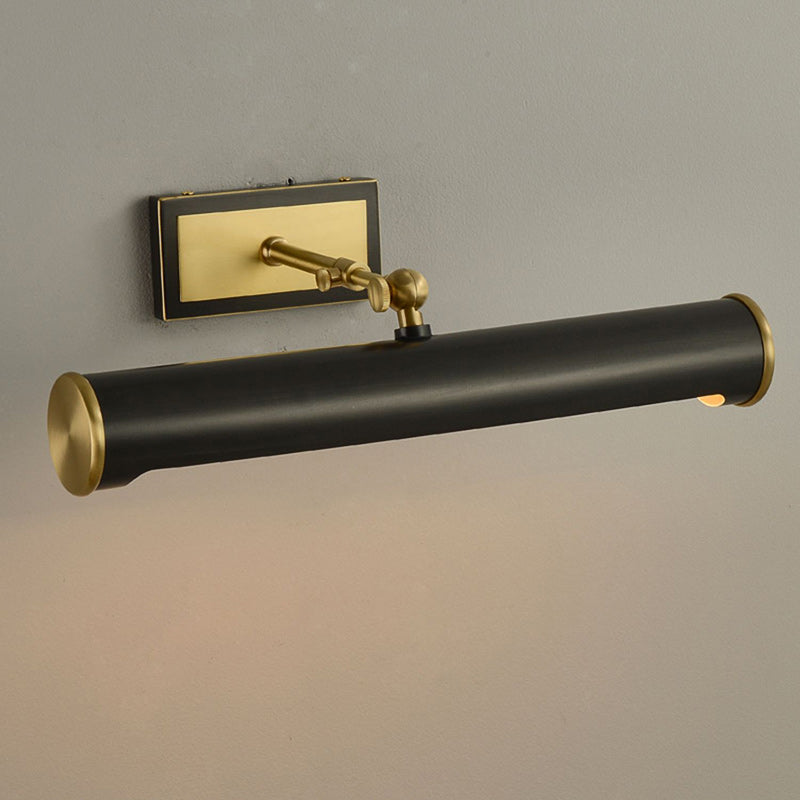 Round Cylinder Copper Bathroom 2-Light Wall Lamp