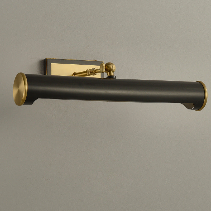 Round Cylinder Copper Bathroom 2-Light Wall Lamp