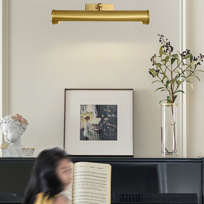 Round Cylinder Copper Bathroom 2-Light Wall Lamp