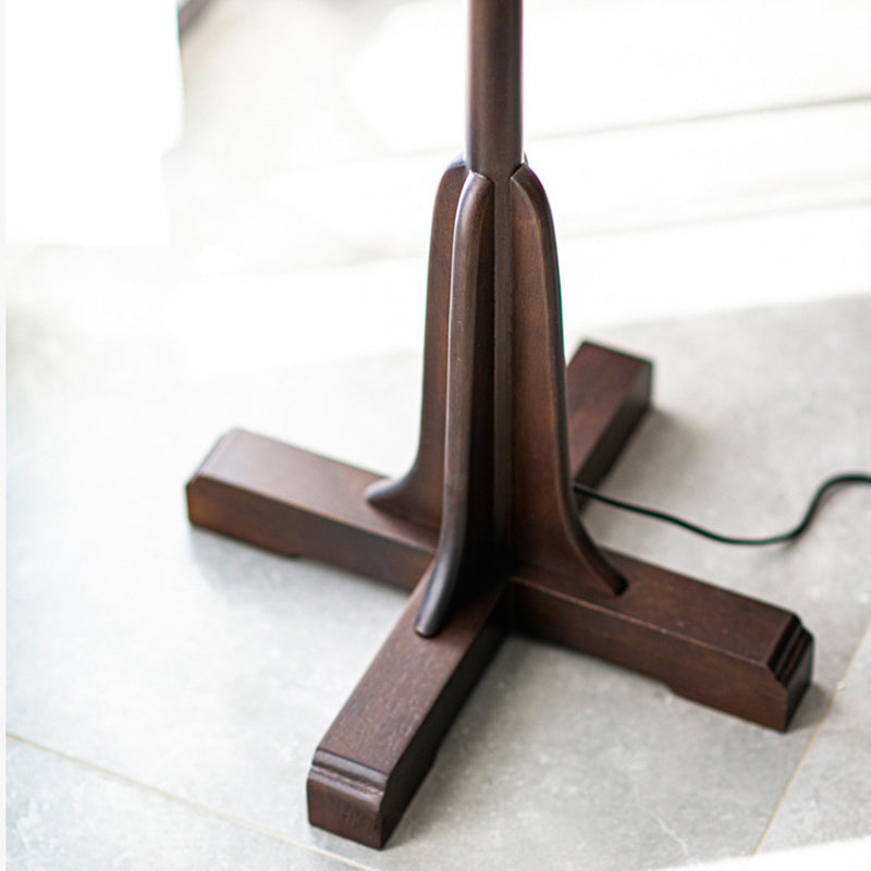 Lantern Cylinder Solid Wood Floor Lamp