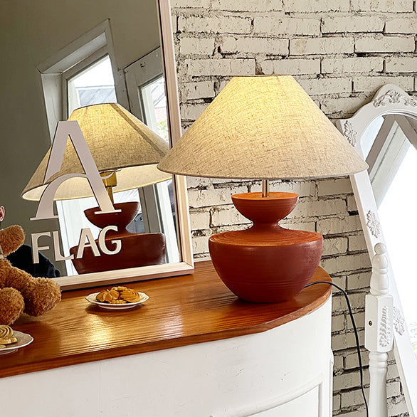 Frustum Cone Design Resin Table Lamp