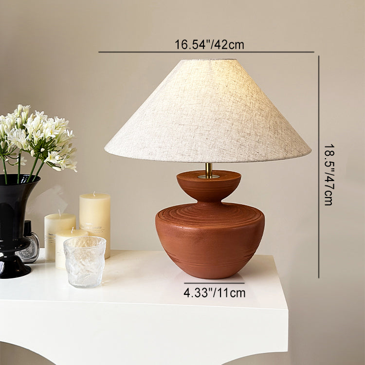 Frustum Cone Design Resin Table Lamp