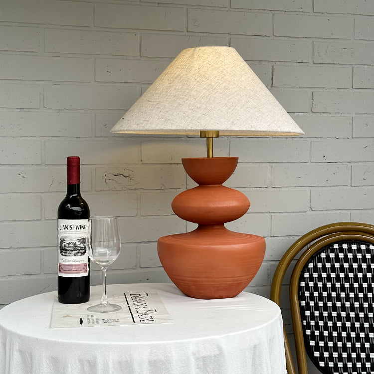 Frustum Cone Design Resin Table Lamp