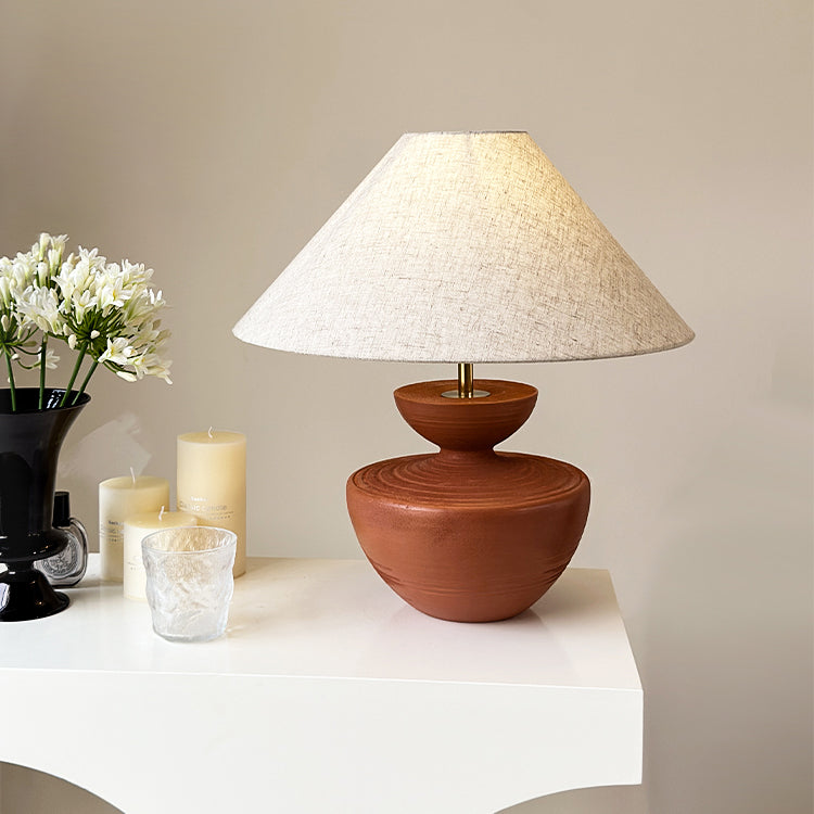 Frustum Cone Design Resin Table Lamp