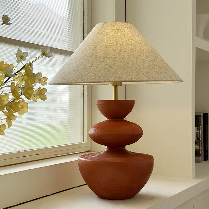 Frustum Cone Design Resin Table Lamp