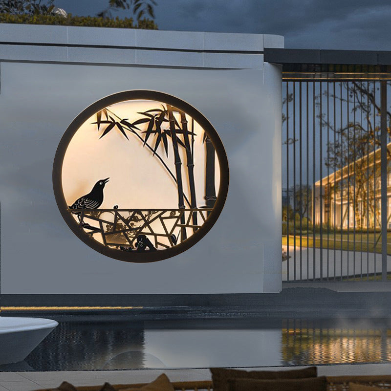 Round Stainless Steel Acrylic Outdoor Light