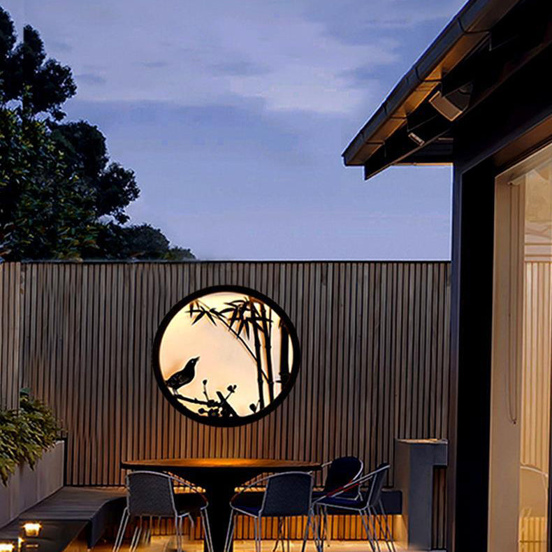 Round Stainless Steel Acrylic Outdoor Light