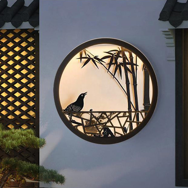 Round Stainless Steel Acrylic Outdoor Light