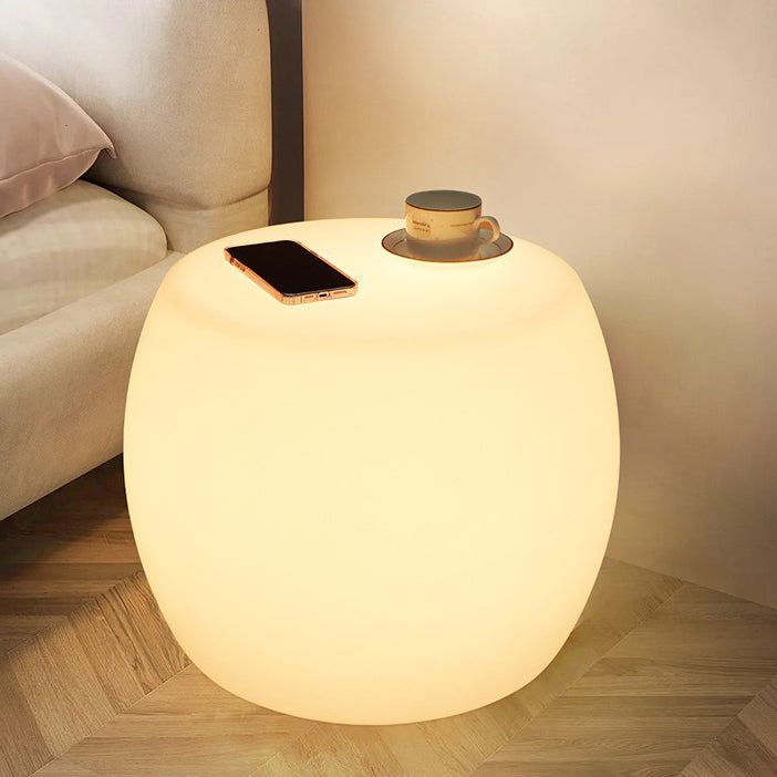 Drum PE Plastic Bedroom Floor Lamp