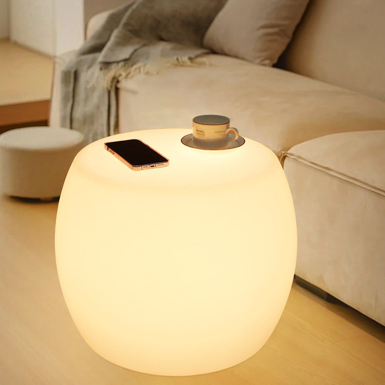 Drum PE Plastic Bedroom Floor Lamp