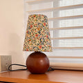 Round Sphere Rubberwood Cloth Table Lamp