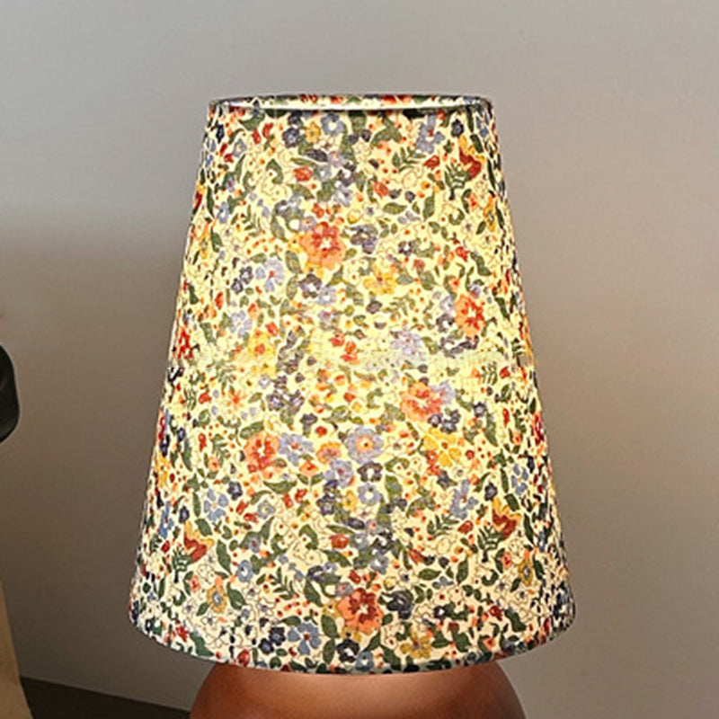 Round Sphere Rubberwood Cloth Table Lamp