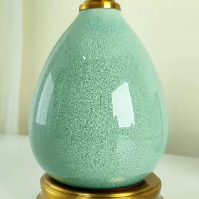 Transparent Hemisphere Glass Metal Table Lamp