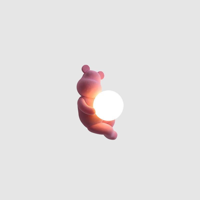Bear Sphere Resin Glass Wall Lamp