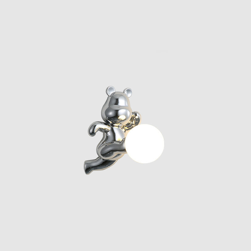 Bear Sphere Resin Glass Wall Lamp