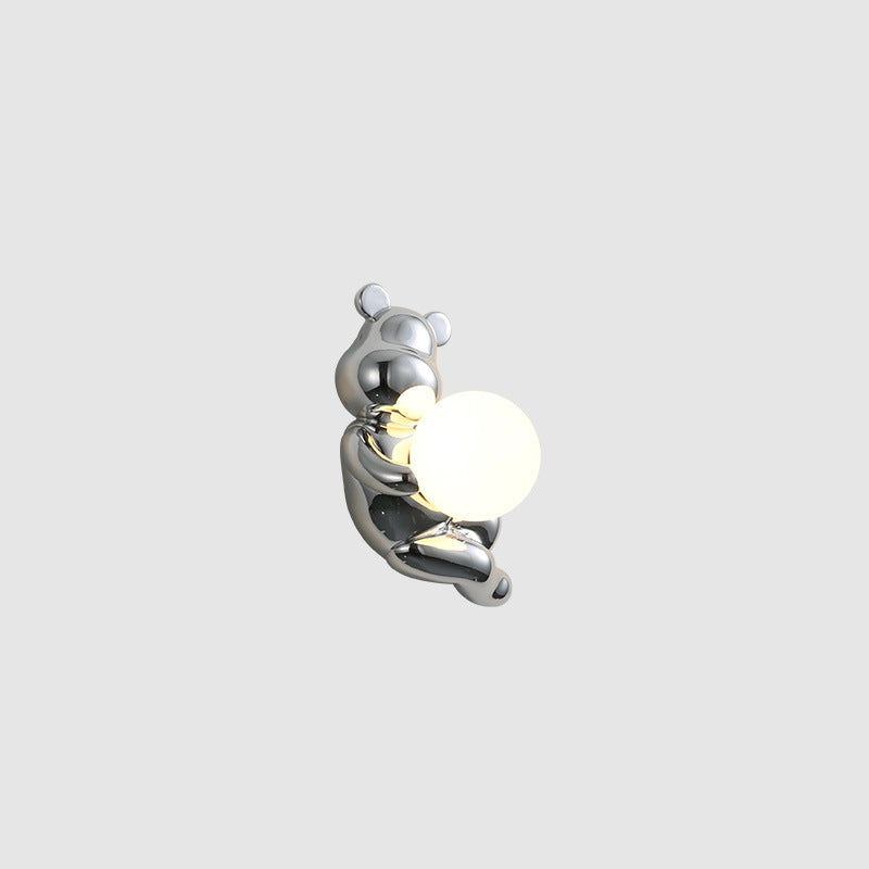 Bear Sphere Resin Glass Wall Lamp