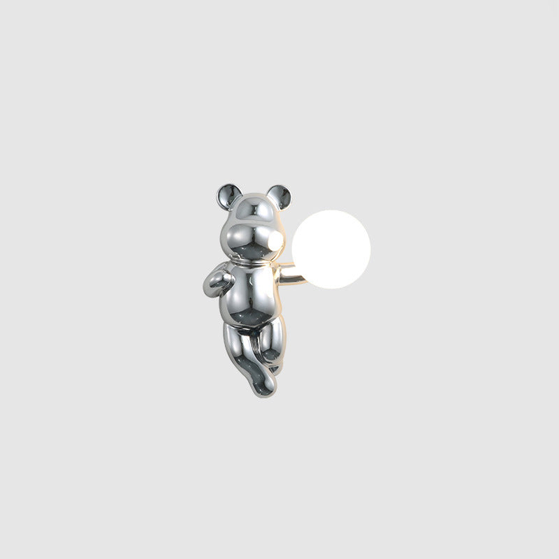 Bear Sphere Resin Glass Wall Lamp