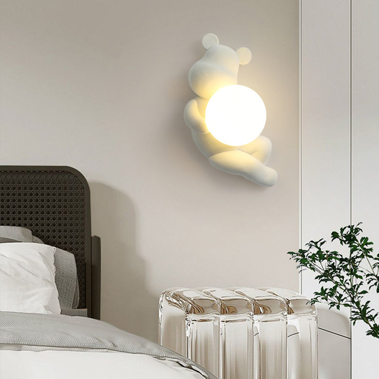Bear Sphere Resin Glass Wall Lamp
