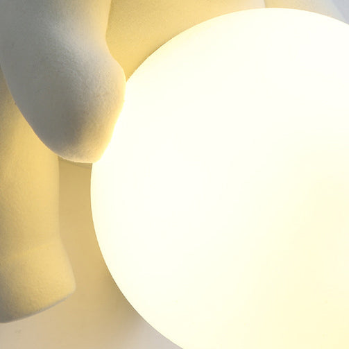 Bear Sphere Resin Glass Wall Lamp