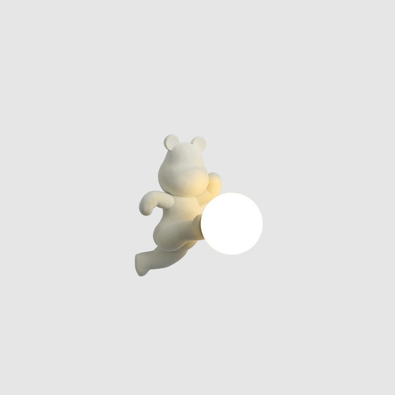 Bear Sphere Resin Glass Wall Lamp